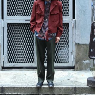 ジョンローレンスサリバン(JOHN LAWRENCE SULLIVAN)のLITTLEBIG Twill Slim Trousers 20aw グリーン(スラックス)