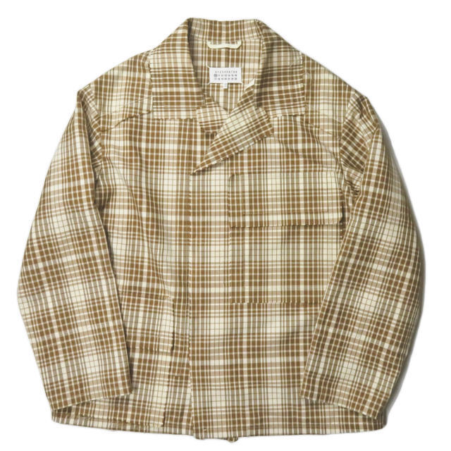 Maison Margiela 10 メゾンマルジェラ 20SS イタリア製 Oversized Brown Check Jacket オーバーサイズ ブラウンチェックジャケット S50AM0441 48 ブラウン アウター【Maison Margiela 10】