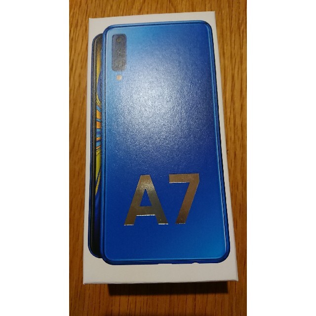 美品 Galaxy A7 ブルー 64GB SIMフリー アダプター ケース付