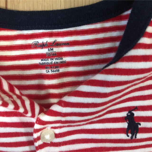 Ralph Lauren(ラルフローレン)の【お値下げ　美品】ラルフローレン　70 ベビー　ロンパース キッズ/ベビー/マタニティのキッズ/ベビー/マタニティ その他(その他)の商品写真