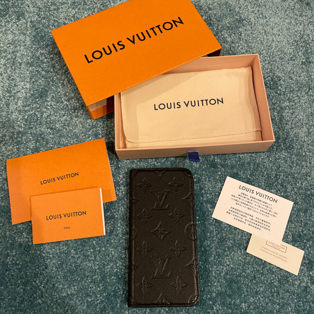 LOUIS VUITTON】iPhoneXS Maxケース フォリオ 人気商品の スマホ/家電