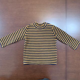 ユニクロ(UNIQLO)のユニクロ　リブ　ボーダー　カットソー　80サイズ　ベビー(シャツ/カットソー)