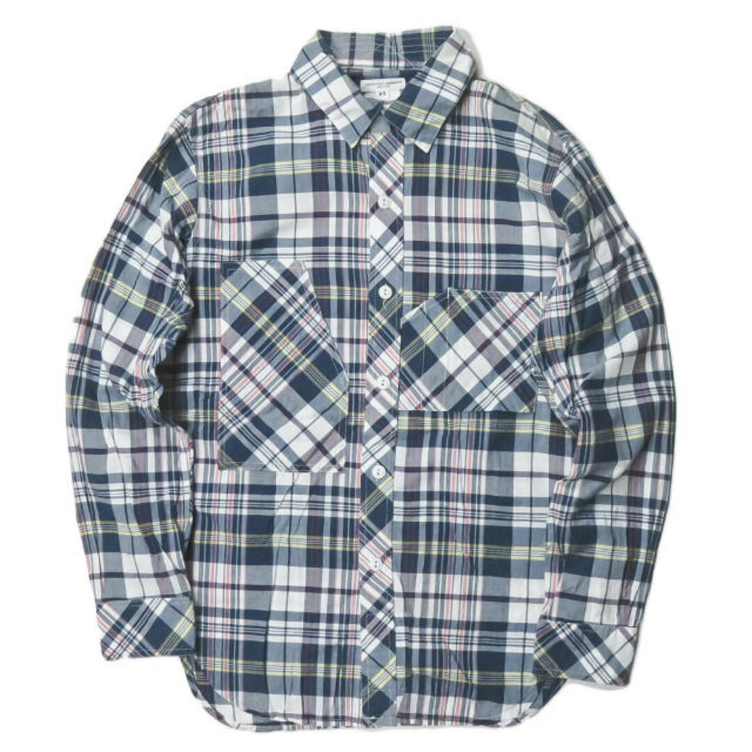 Engineered Garments(エンジニアードガーメンツ)のEngineered Garments エンジニアードガーメンツ アメリカ製 Miner Shirt - Madras Plaid マドラスチェック マイナーシャツ XS ネイビー 長袖 ワーク トップス【中古】【Engineered Garments】 メンズのトップス(シャツ)の商品写真