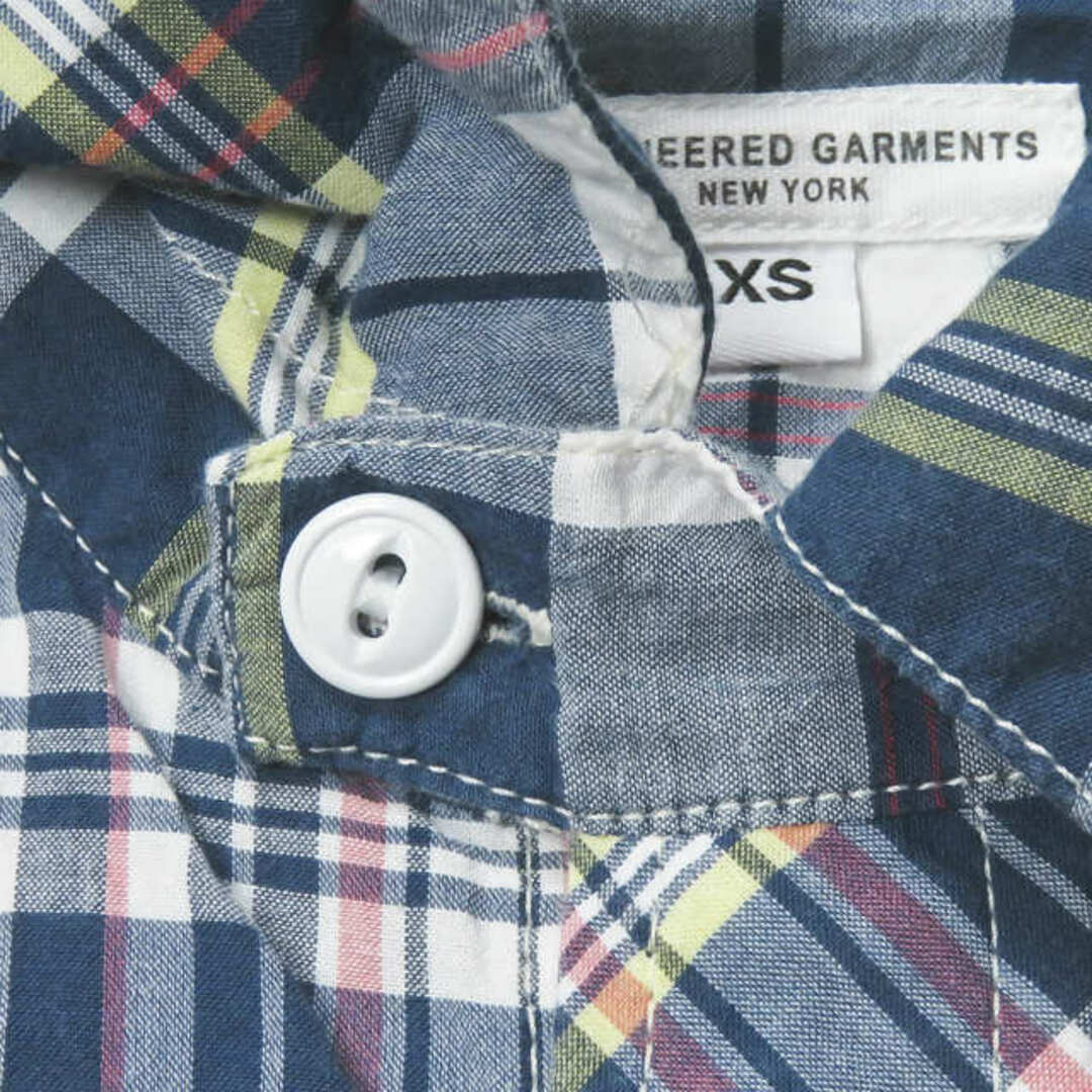 Engineered Garments(エンジニアードガーメンツ)のEngineered Garments エンジニアードガーメンツ アメリカ製 Miner Shirt - Madras Plaid マドラスチェック マイナーシャツ XS ネイビー 長袖 ワーク トップス【中古】【Engineered Garments】 メンズのトップス(シャツ)の商品写真