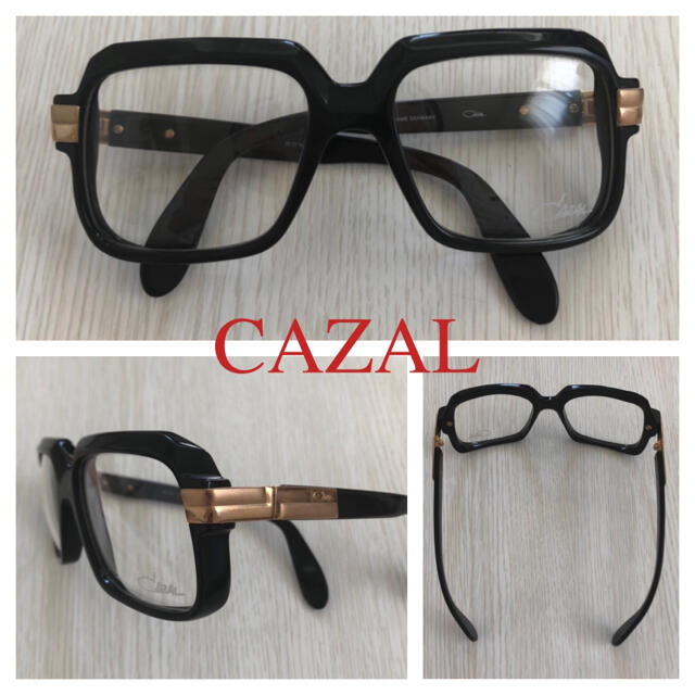 CAZAL(カザール)の難あり CAZAL カザール クリアサングラス  黒伊達メガネ メンズのファッション小物(サングラス/メガネ)の商品写真