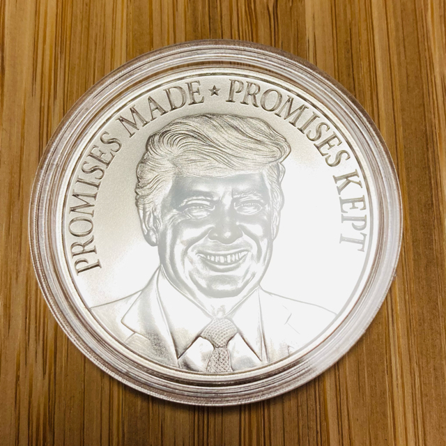 トランプ大統領　1オンス 銀貨　約束美術品/アンティーク