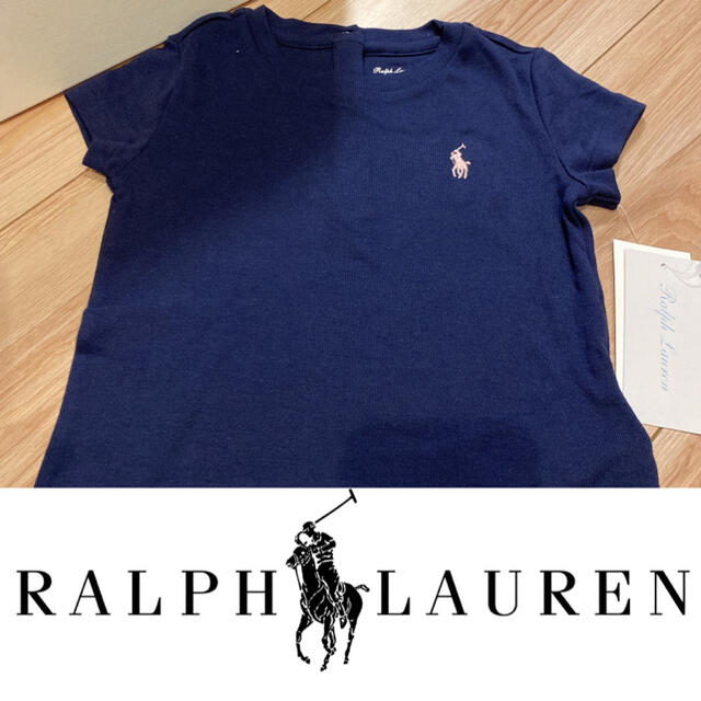 新品 タグ付 ポロ ラルフローレン Tシャツ 90 ネイビー POLO 紺