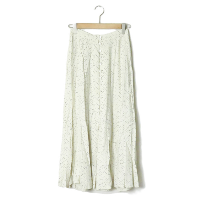 PHEENY - PHEENY フィーニー 18SS 日本製 Rayon dot button-down skirt ...
