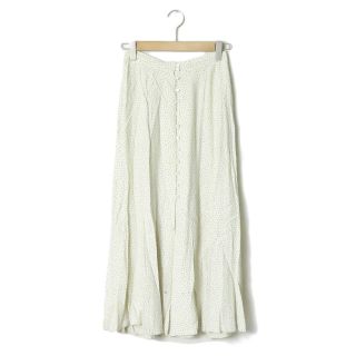 フィーニー(PHEENY)のPHEENY フィーニー 18SS 日本製 Rayon dot button-down skirt レーヨンドットボタンダウンスカート PS18-SK01 2 アイボリー ボトムス【中古】【PHEENY】(ロングスカート)