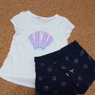 エイチアンドエム(H&M)のH&M  キラキラ シェルsize100(Tシャツ/カットソー)