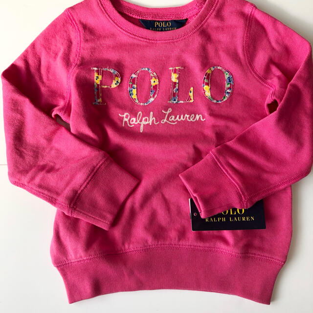 POLO RALPH LAUREN(ポロラルフローレン)の☆新品　ラルフローレン　ピンク色　トレーナー　100センチ☆ キッズ/ベビー/マタニティのキッズ服女の子用(90cm~)(Tシャツ/カットソー)の商品写真