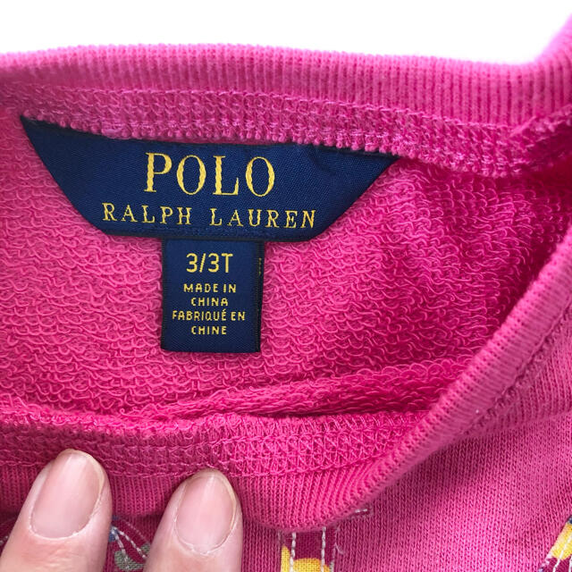 POLO RALPH LAUREN(ポロラルフローレン)の☆新品　ラルフローレン　ピンク色　トレーナー　100センチ☆ キッズ/ベビー/マタニティのキッズ服女の子用(90cm~)(Tシャツ/カットソー)の商品写真