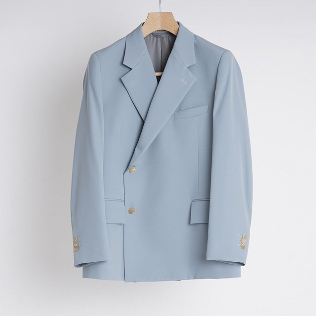 light wool max gabardine double jacket