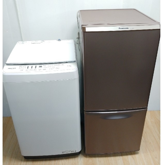 にこまる 様専用 ブラウン冷蔵庫 ホワイト洗濯機 ガラストップ洗濯機-