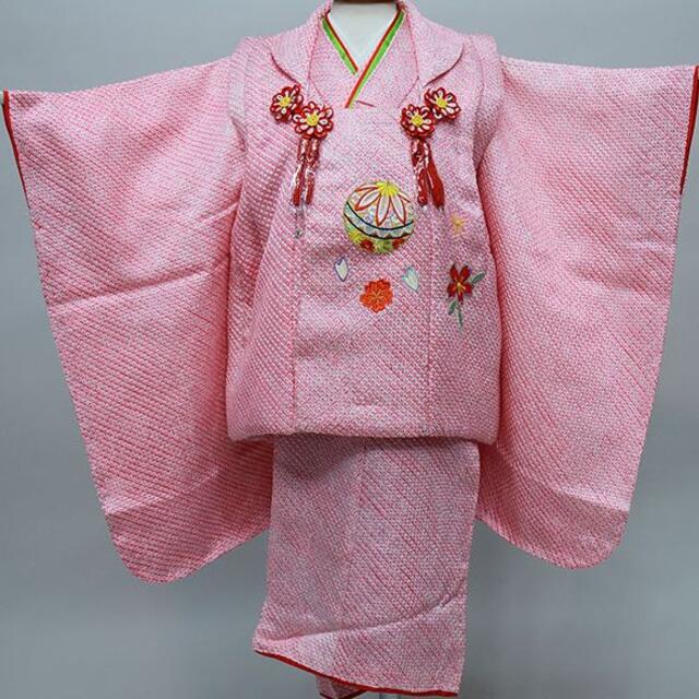 七五三 三歳 女児 被布着物フルセット 正絹 総絞り NO34162 新作商品