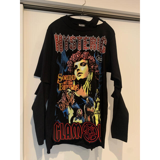 HYSTERIC GLAMOUR(ヒステリックグラマー)の値下げ☆ ヒステリックグラマー HYS ROSESスタッズ付き Tシャツ レディースのトップス(カットソー(長袖/七分))の商品写真