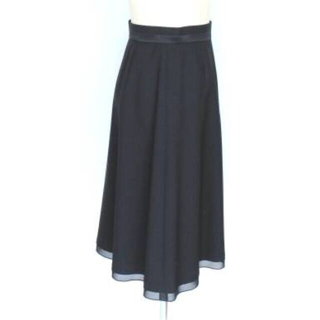 SOIR(ソワール)の新品 マリコ コウガ フォーマル フレアー スカート 黒 40 W67 レディースのスカート(ひざ丈スカート)の商品写真