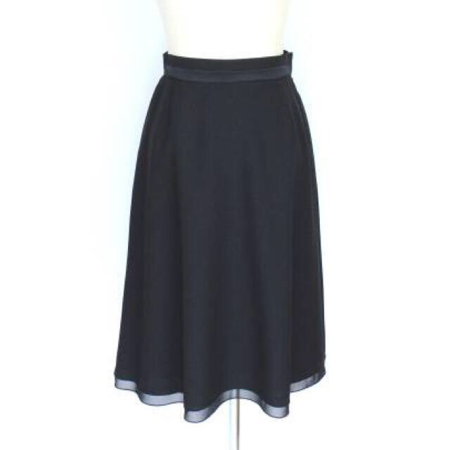 SOIR(ソワール)の新品 マリコ コウガ フォーマル フレアー スカート 黒 40 W67 レディースのスカート(ひざ丈スカート)の商品写真