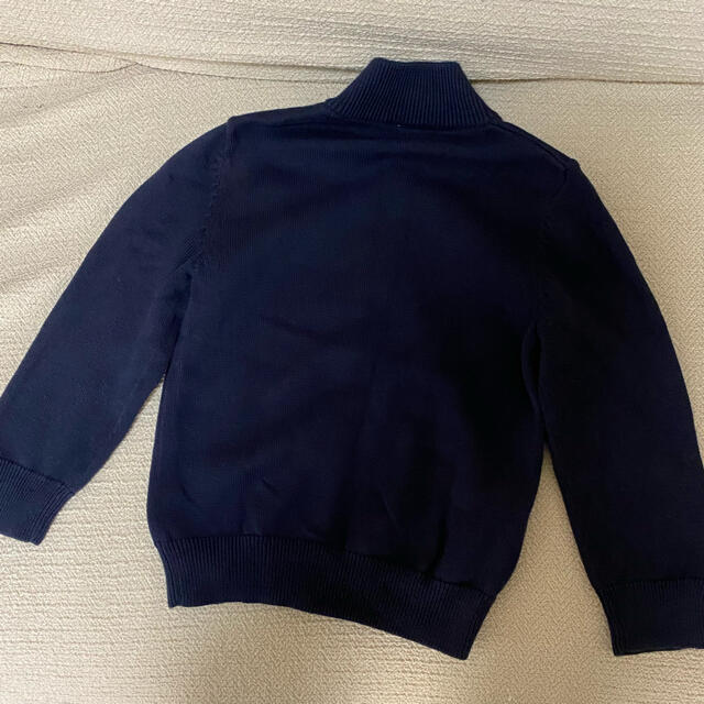 PETIT BATEAU(プチバトー)のプチバトー☆ジップアップカーディガン(110)ネイビー キッズ/ベビー/マタニティのキッズ服男の子用(90cm~)(カーディガン)の商品写真