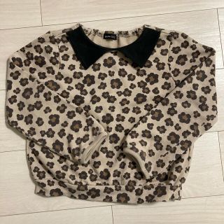 ベベ(BeBe)のBeBe トレーナー 女の子 トップス 長袖シャツ ロンT 130cm ヒョウ柄(Tシャツ/カットソー)