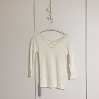 ダブルクローゼット(w closet)の【w closet】レース　リブ　TOPS(カットソー(長袖/七分))