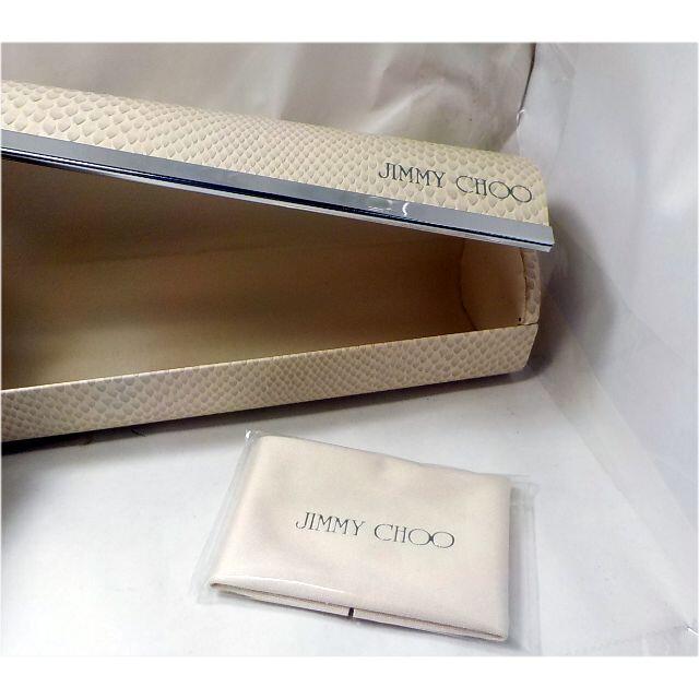 JIMMY CHOO(ジミーチュウ)のJIMMY CHOO　メガネケース 【メガネ拭き付】　パイソン柄 レディースのファッション小物(サングラス/メガネ)の商品写真