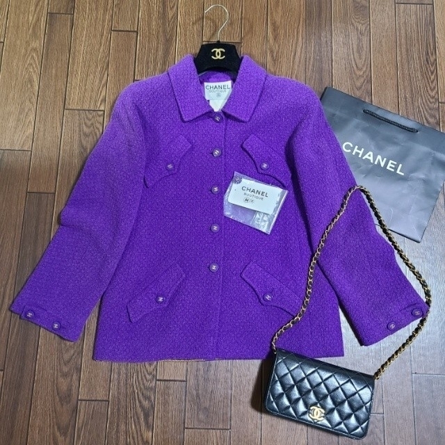 CHANEL(シャネル)の【希少】 CHANEL ツイード ジャケット コート シャネルスーツ レディースのジャケット/アウター(テーラードジャケット)の商品写真