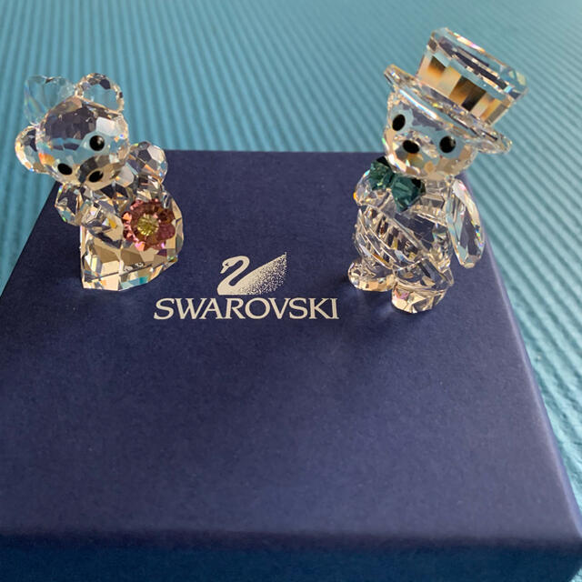 スワロフスキー SWAROVSKI クマ ベア 置物「あなたとわたし」 www