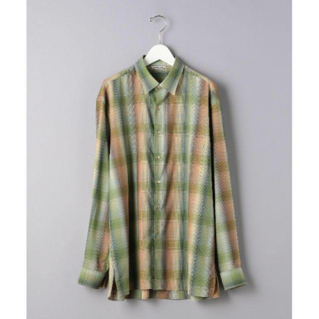 トップスAURALEE super light wool check shirt 3