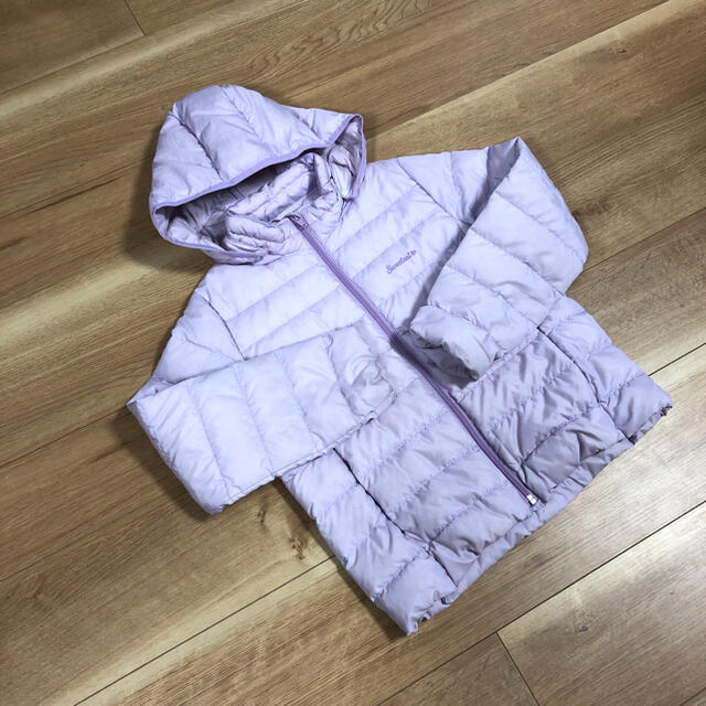 130センチ　女の子　ダウン　アウター　パステルパープル キッズ/ベビー/マタニティのキッズ服女の子用(90cm~)(ジャケット/上着)の商品写真