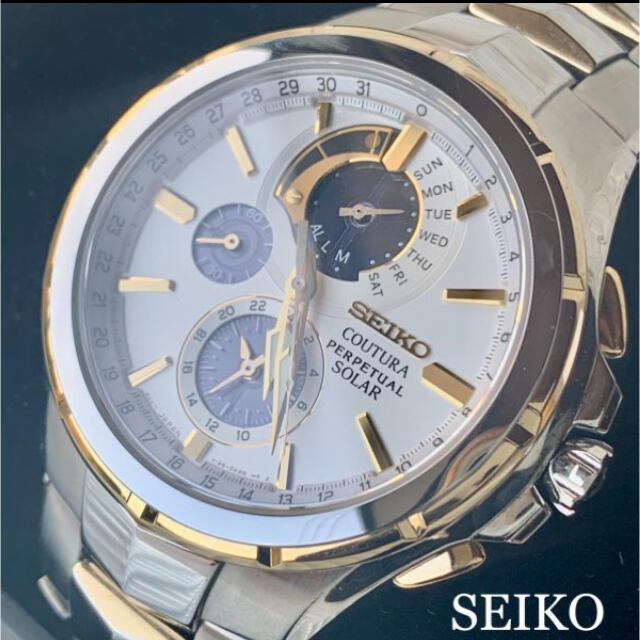 440mm100m防水新品★即納★セイコー★SEIKO★コーチュラ★誤差1万年に１秒！エコドライブ