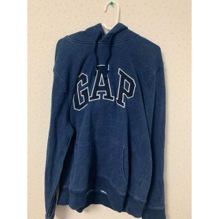 ギャップ(GAP)のGAP パーカー インディゴ アーチロゴ プルオーバーパーカー(パーカー)