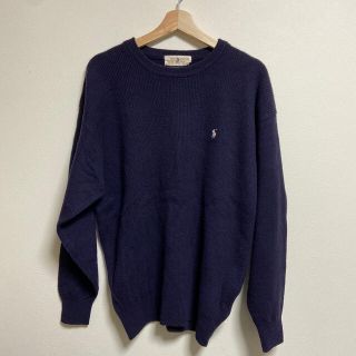 ポロラルフローレン(POLO RALPH LAUREN)の【美品】90's vintage POLO ニット 100%ラムウール L(ニット/セーター)