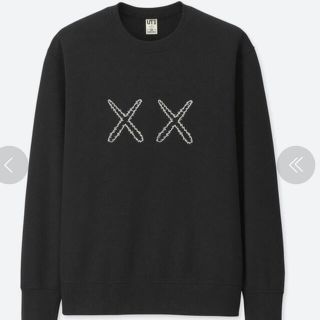 カウズ  ユニクロ　黒　グレー　 2枚セット　 XL kaws  UNIQLO(スウェット)