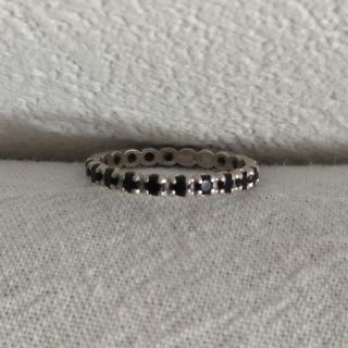 e.m. - 匿名発送 オニキス フルエタニティ リング 9号 レディース