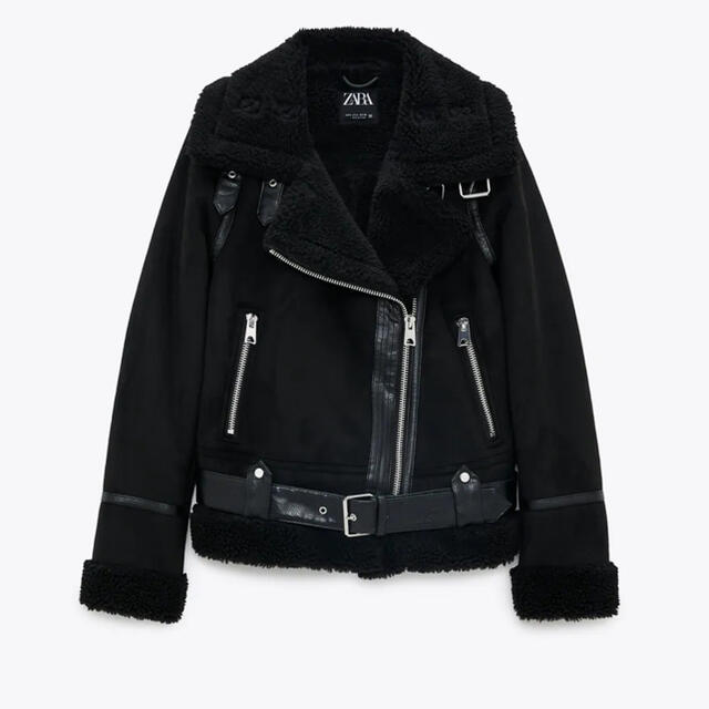ZARA ボアライダースコート | フリマアプリ ラクマ 緊迫ウクライナ情勢 ZARA ボア ライダースジャケット ザラ レザージャケット