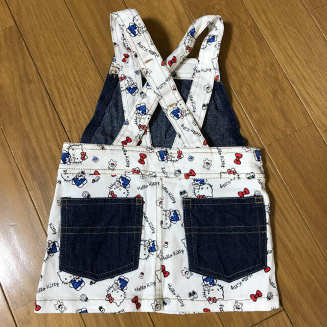 ハローキティ(ハローキティ)の【美品】キティーちゃんワンピース キッズ/ベビー/マタニティのベビー服(~85cm)(ワンピース)の商品写真