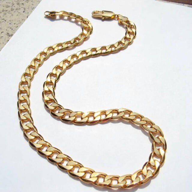 リアル18k Gold Filled リンクチェーンネックレス60cm