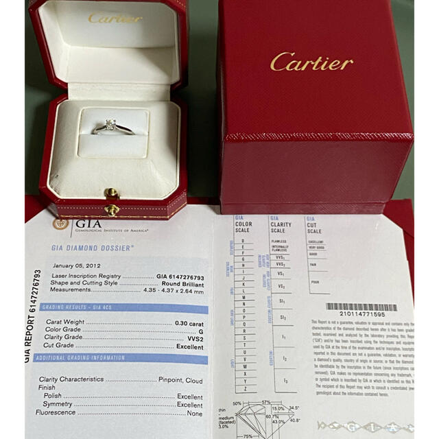 Cartier - カルティエ　ソリテール　0.3ct プラチナ　#49