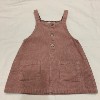 ザラキッズ(ZARA KIDS)のZARA Baby ザラ　コーデュロイ　ジャンパースカート　くすみピンク　80(ワンピース)