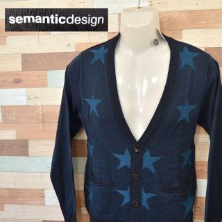 セマンティックデザイン(semantic design)の【semantic design】 美品 タグ付き セマンティックデザイン 星柄(カーディガン)