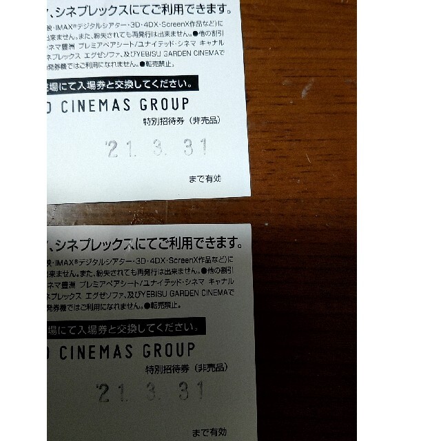 ユナイテッドシネマ豊洲 4DX 特別招待券 - 洋画