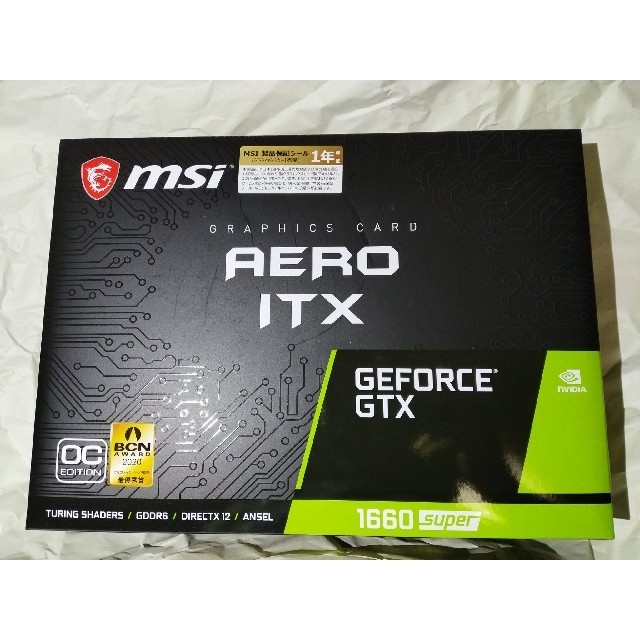 MSI GeForceGTX 1660 super AERO ITX OC