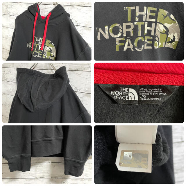 THE NORTH FACE(ザノースフェイス)の【大人気】ザノースフェイス☆総柄ビッグロゴ　カモフラ柄　ブラック　パーカー メンズのトップス(パーカー)の商品写真