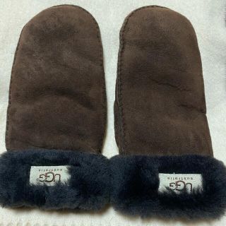 アグ(UGG)の【3/4お値下げ❗️】UGG 手袋 ミトン ブラウン(手袋)