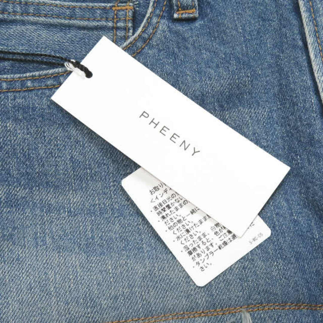 PHEENY(フィーニー)のPHEENY フィーニー 18AW 日本製 DENIM×RIB KNIT SKIRT(RED) デニム x リブニットスカート PA18-SK04 2 レッド ドッキング ボトムス【新古品】【中古】【PHEENY】 レディースのスカート(ひざ丈スカート)の商品写真