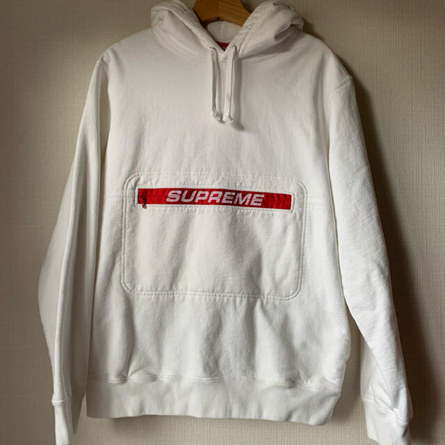 【L】supreme zip pouch hooded sweat shirt