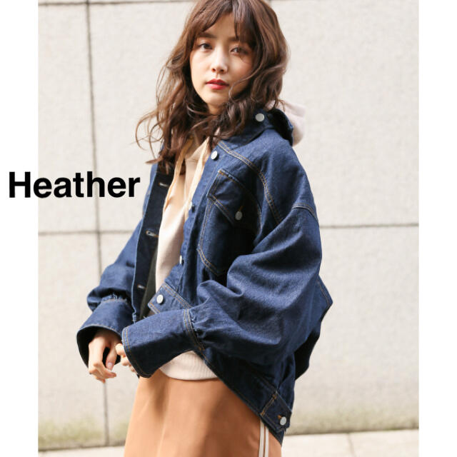 heather(ヘザー)のヘザー　デニムジャケット レディースのジャケット/アウター(Gジャン/デニムジャケット)の商品写真