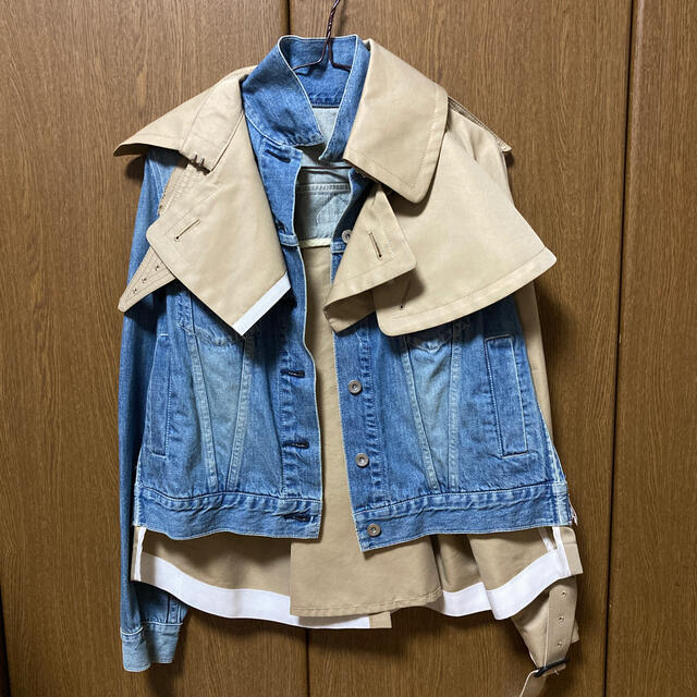 sacai - denim & cotton hybrid jacket