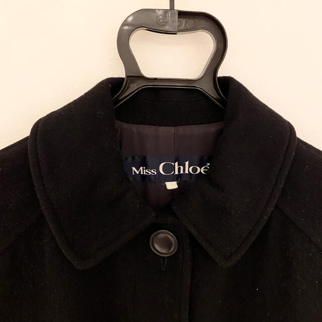 SEE BY CHLOE(シーバイクロエ)のMiss Chloe ステンカラーコート　黒 レディースのジャケット/アウター(ロングコート)の商品写真